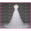 China Supplier A-line Sweetheart Neckline Lace Appliqued Beaded Real Pictures of The Latest Gowns Designs